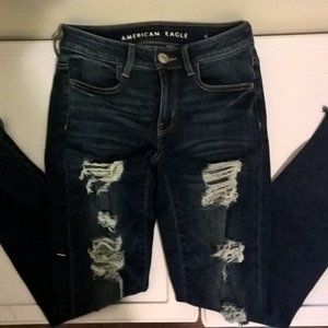 AE Ne(x)t level high waisted ripped jeans